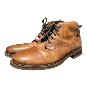 Franco Fortini Men’s Easton Leather Ankle Lace Up Boots Shoes Size 13 Brown